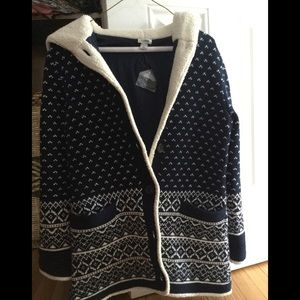 LL Bean wool lined cardigan jacket